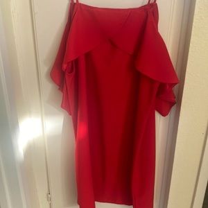 Francesca’s, red off the shoulder dress, size Large